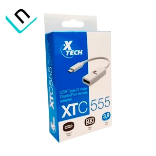 ADAPTADOR XTECH XTC-555 | TIPO C - DISPLAYPORT, 4K ULTRA HD