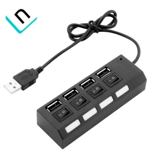 HUB USB, 4 PUERTOS, 2.0