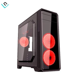 CASE GAMEMAX SHADOW G561-F | GAMER, FUENTE 400W, LED ROJO